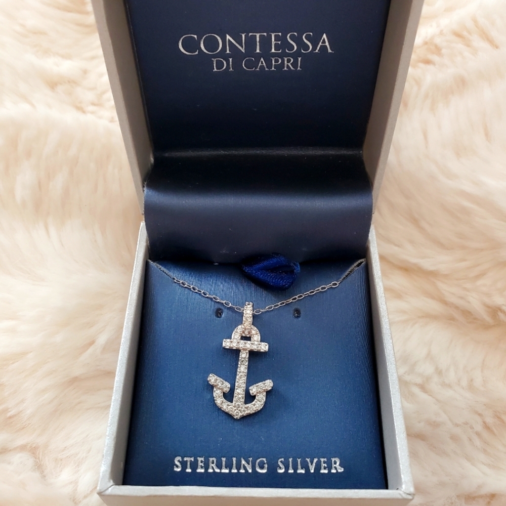 Anchor sterling silver necklace